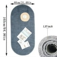 thumbnail image 3 of SAYFUT 31.4 x 64.9 inches Ultra Soft Fluffy Oval Area Rugs Shaggy Living Room Rug Solid Color Non-Slip Bedroom Bedside Rug Runners, 3 of 5