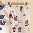 thumbnail image 5 of NOLDARES Toddler Baby Boy Clothes Long Sleeve Sweatshirt Top Pants Set Infant Fall Winter Outfits(M255-Blue), 5 of 5