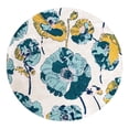 thumbnail image 3 of Unique Loom Bloom Collection Area Rug - Iris (7' Round White/Light Blue), 3 of 7