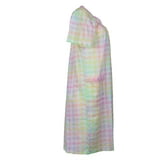 Elegant Emily Women's Snap-Front Cotton Housecoat, Pastel Checker ...