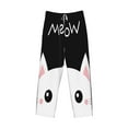 thumbnail image 4 of Goofa Cat Meow Printed Soft Pajama Pants for Men, Wide Leg Comfy Casual Lounge Yoga Pants-X-Large, 4 of 9