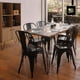 thumbnail image 4 of Set De 2 Silla Tolix Metalicas Restaurante Comedor Exterior negro Big Room KT9908, 4 of 7