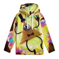 thumbnail image 5 of Bill Cipher Hoodie with Pocket Cartoon Anime for Boys Girls Teens Gift, 5 of 6