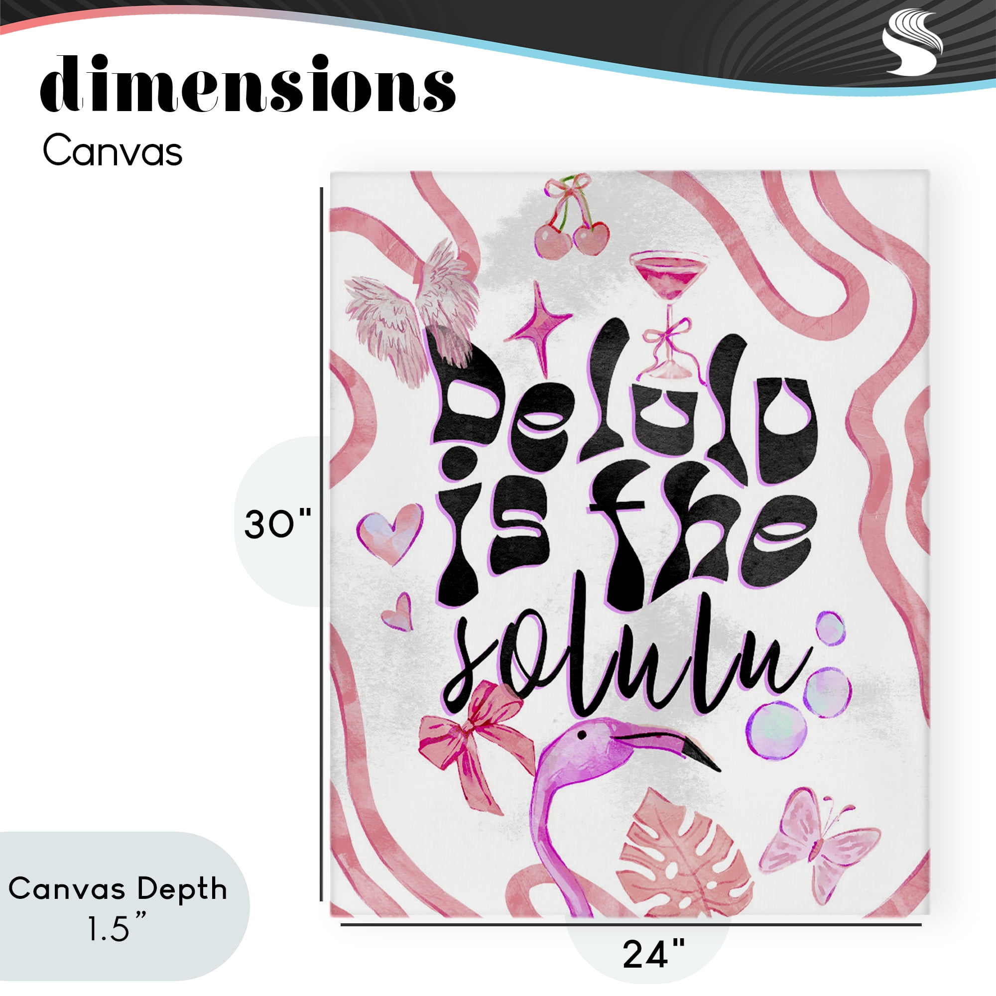 Stupell Industries Delulu Is The Solulu Canvas Wall Art, design by Ziwei Li