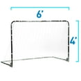 thumbnail image 6 of Franklin Sports Backyard Portable Soccer Goal - Competition Folding Steel Soccer Goals - Easy Assembly Practice + Training Soccer Net - Mini Foldable Outdoor Soccer Goal - 4' Feet x 6' Feet - Silver, 6 of 7