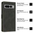 thumbnail image 5 of Wallet Case for Google Pixel 7 Pro, PU Leather Flip Case Card Slots Holder, Anti-falling Anti-fingerprint Classic Kickstand Book Folding Folio Cover with Wrist Strap for Google Pixel 7 Pro, Black, 5 of 10