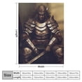 thumbnail image 4 of HENGT  Japanese Samurai Mighty Men Armor Mask Black Art Blanket Flannel Blanket Lightweight Super Soft Bed Blanket Sofa Blanket Four Seasons Universal, 4 of 6