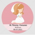 thumbnail image 1 of Etiqueta de comunión con nombre personalizado, pegatina de primera comunión, colección de nombre de primera comunión, bautismo, etiqueta de regalo, 3-7cm, 1 of 4