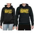 thumbnail image 2 of Wild Bobby, The Best Hubby in the Galaxy The Best Wifey in the Universe, Matching Couples Hoodie, Black, Mens L-Womens L, 2 of 3