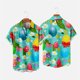 thumbnail image 5 of ICHUANYI Clearance Men's Lapel Pocket Less Easter Digital Print Short Sleeve Shirt(Green, XXXXL) Ichuanyi Ichuanyi, 5 of 5