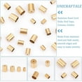thumbnail image 5 of About 24pcs 3/4/5/6mm Gold Column Cord End Metal End Caps Stainless Steel Cord Caps Leather Cord Ends Terminators End Tip Bead Caps for DIY Jewelry Making, 5 of 9
