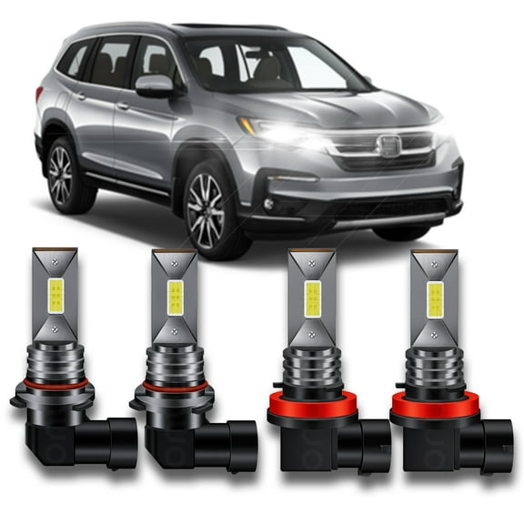 For Honda Pilot 2006-2018 High/Low Beam 4x Front LED Headlight Bulbs 6000K White