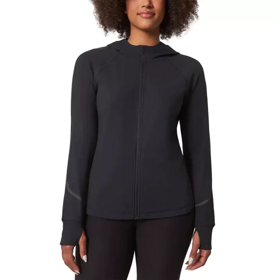 Mondetta Ladies' Active Jacket with Hood, Black, X-Large