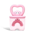 thumbnail image 2 of Cepillo de dientes Silicona Silicona Historia Handy Forma de animales Sin Oloros Niños Chicas Cepillo Diente Inodoro interior Dientes Herramienta de limpieza con tapa 7-14 Edad Pink seitruly CE011413-05, 2 of 7