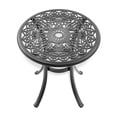 thumbnail image 2 of Aluminum Table with Umbrella Hole - Exquisite Pattern Design - Garden Outdoor Seating, 2 of 2