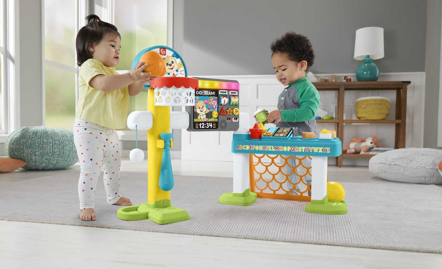 Fisher-Price Laugh & Learn 4-in-1 Game Experience Toddler Sports Play Center - English Version