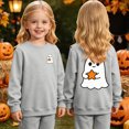 thumbnail image 2 of Child Girls Halloween Shirt for 4t 5t Long Sleeve Tops for Girls Funny Print Shirts Casual Cute Crewneck Tops Toddler Youth Girls Fall Winter Clothes Size 4-5 Years, 2 of 9