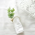 thumbnail image 1 of And Natural Wood Table Napkin Rings With Artificial Green Plants Small round Dining Table Set for 4 Modern, 1 of 5