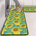 thumbnail image 2 of Kitchen Rugs Sets Of 2,Blue Yellow Sunflower Pattern Anti Fatigue Kitchen Mat Rugs Non Slip Washable,Decorative Kitchen Floor Mats for Kitchen,Sink,Laundry,17"x47"+17"x47", 2 of 5