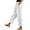 White Jeans, variant on Women's Baggy Jeans Elastic High Waist Loose Tapered Denim Pants Side Button Detail Y2K Trousers with Pockets Vintage Casual Streetwear White