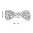 thumbnail image 4 of Unique Bargains 1 Pc Hair Barrettes Grace Crystal Bow Barrette Clip Silver Tone, 4 of 5