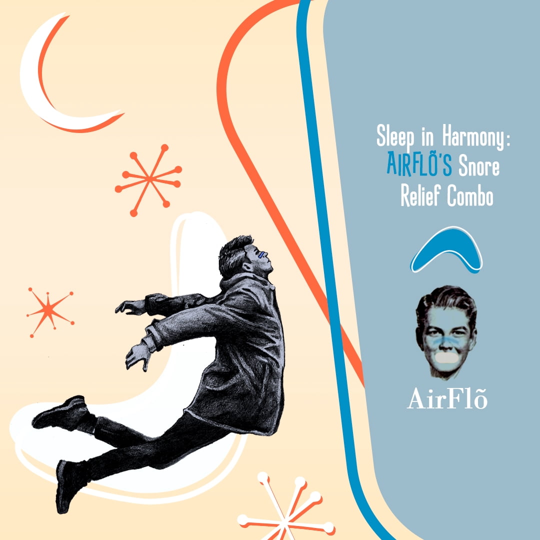 AirFlo by Workflo - Cure Snoring with Mouth Tape and Nasal Strip Combo