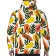 thumbnail image 5 of Hoodies for Men - palm leaves Papaya Long Sleeve Comfrt Men'S Fashion Hoodies & Sweatshirts, Sweatshirts for Men Hoodies Pullover Clothing Clothes with Pouch, 5 of 7