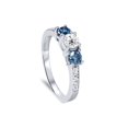 thumbnail image 4 of 1ct Treated Blue Diamond 3 Stone Engagement Ring 14K White Gold, 4 of 4