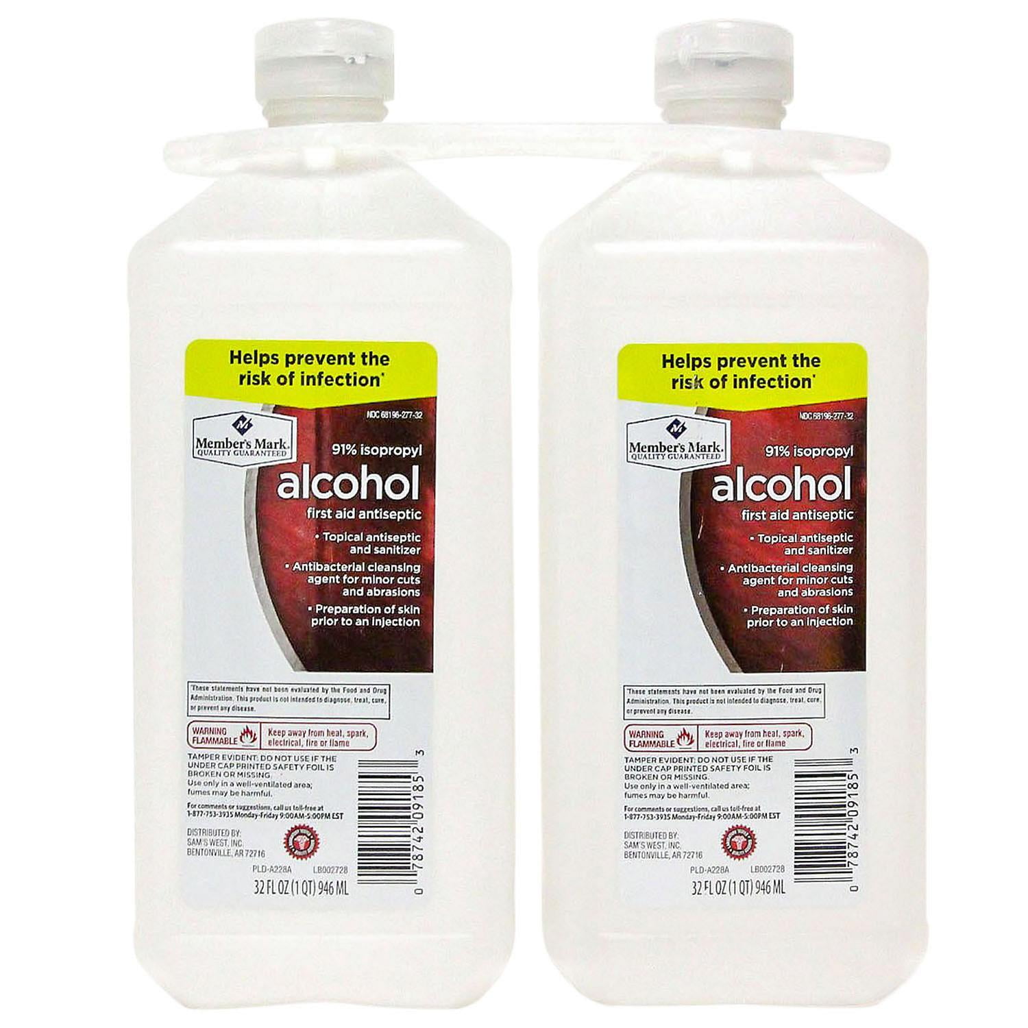 91 Isopropyl Alcohol, 32 Fl Oz 2 count