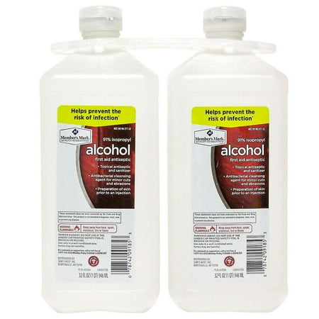 91% Isopropyl Alcohol, 32 Fl Oz 2 count