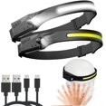 thumbnail image 1 of LNGOOR LED Headlamp Flashlight  2 Pack USB Rechargeable Wide Beam Headlight  Motion Sensor Head Lamp  Adjustable Headband Waterproof Head Torch for Running  Camping  Hiking, 1 of 7