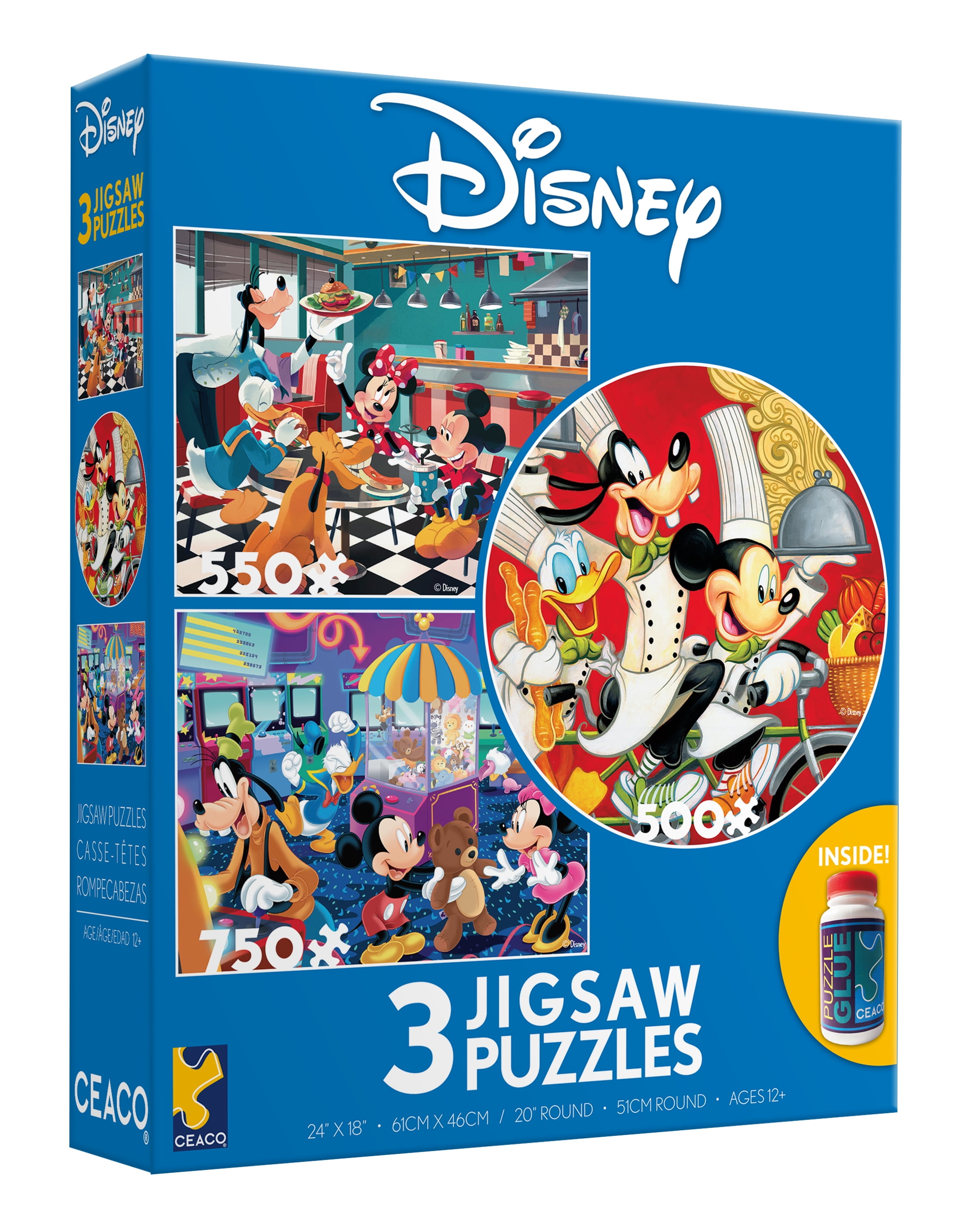 Beauty New. Minnie Mickey Discontinued Details about   Ceaco Jigsaw Disney 3 pack 