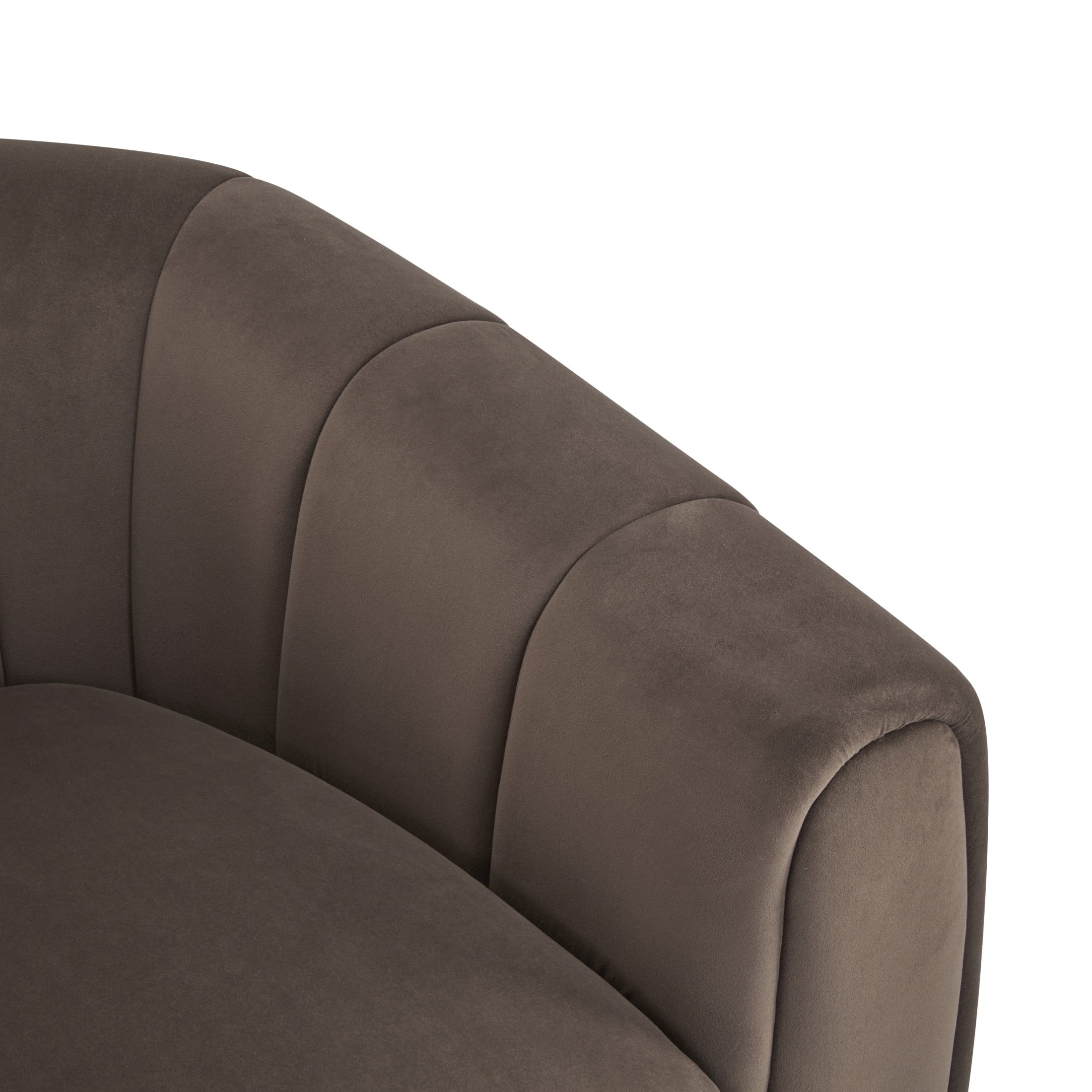 Christopher Knight Home 360° Swivel Club Chair with Premium Velvet Upholstery, Tub Back Design, Dark Brown