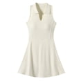 thumbnail image 3 of SWSMCLT Women's Summer Dresses Tennis Backless Fitted Fashion Comfy V Neck Dress Spring Sundress Casual Cream 8-10, 3 of 5