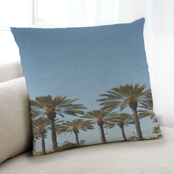 Ahgly Company Plants Palm Tree Indoor Throw Pillow, 18 inch by 18 inch