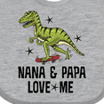 thumbnail image 4 of Inktastic Nana and Papa Love Me Dinosaur Grandson Boys Baby Bib, 4 of 4