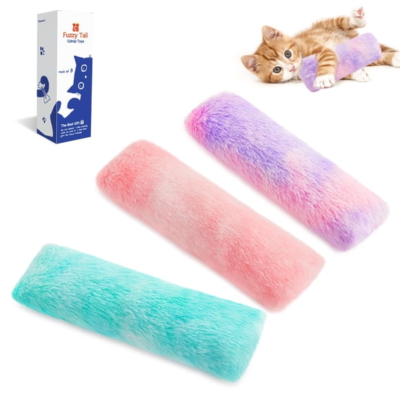 Juego de 3 almohadas para gatos Potaroma de Cat Toys con hierba gatera y sonido arrugado