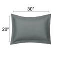 thumbnail image 2 of PiccoCasa 2 Pack 1800 Microfiber Oxford Pillowcases,  Queen Grey, 2 of 7