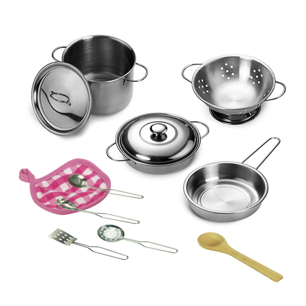 Pots and Pans Cookware 13 Pieces Cooking Set Details about   Kids Kitchen Pretend Play Toys 