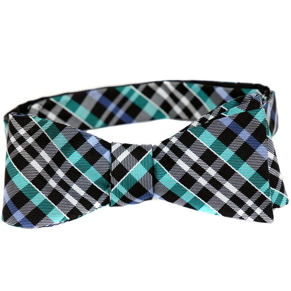 BuyYourTies - FBTZ-255 - Mens Aficionado Self Tie Bow Tie - Black Green