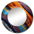 thumbnail image 2 of Designart "Tribes Samburu African Beadwork I" African Tribes Rund Mirror For Wall Decor - Large Multi-Color Round Print Mirror - Round Global Mirror - Wall Mounted Round Large Mirror - 29" x 29", 2 of 6