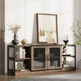thumbnail image 1 of Industrial Farmhouse TV Stand for Large 65+ Inch TVs - Media Console with Mesh Doors & Ample Storage, 1 of 8