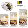 thumbnail image 2 of Eldnacele Vela sin llama de cristal de Papá Noel con temporizador remoto, velas LED parpadeantes con pilas, paquete de 3 velas navideñas con luz blanca cálida, juego de 3 (D3 x H 4 5 6) - Trineo de Pa, 2 of 5