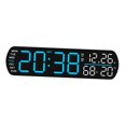 thumbnail image 2 of Reloj despertador digital, reloj de escritorio, práctico, electrónico, inteligente, multiusos. Azul, 2 of 9