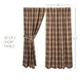 thumbnail image 5 of VHC Brands Woodland Brown Rustic Curtains Dawson Star Rod Pocket Cotton Tie Back(s) Plaid Panel Pair, 5 of 5