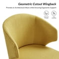 thumbnail image 6 of Dining Chairs Set of 4 Wingback Accent Chair Upholstered Armrest Solid Wood Legs Living Room Kitchen Restaurant Mustard, 6 of 7