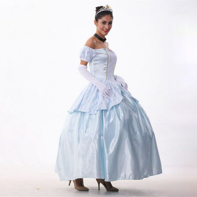 white christmas dresses Classic Cinderella Princess Costume Gown Dress and Choker for Girls –  MJcostume