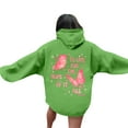 thumbnail image 4 of Graphic Hoodie for Women 2024 Cute Preppy Sweatshirt Long Sleeve Drawstring Pullover Tops with Pockets, 4 of 6