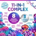 thumbnail image 3 of Mushroom Powder Supplement - 11-in-1 Blend - Organic Lions Mane, Reishi, Cordyceps, Chaga, Turkey Tail Mushroom Extract Powder - Brain & Immune Support Mushrooms Powder - Bottled in USA - 60 Servings, 3 of 9