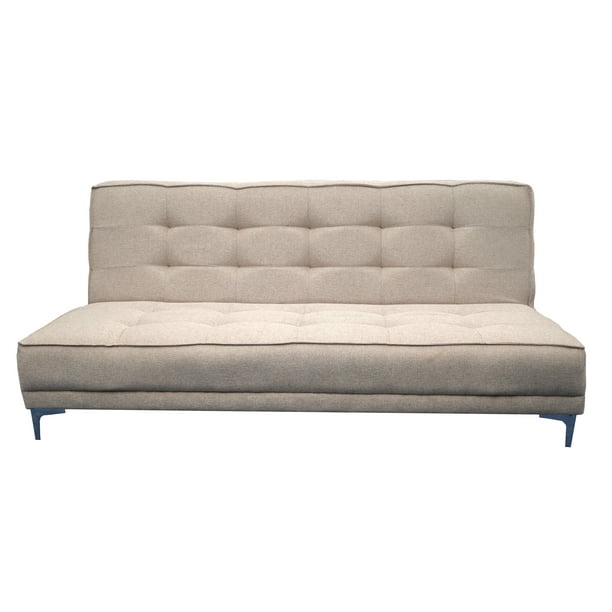 Sofá cama EL BAZAR STORE Zeus Beige 3 posiciones Moderno Abotonado